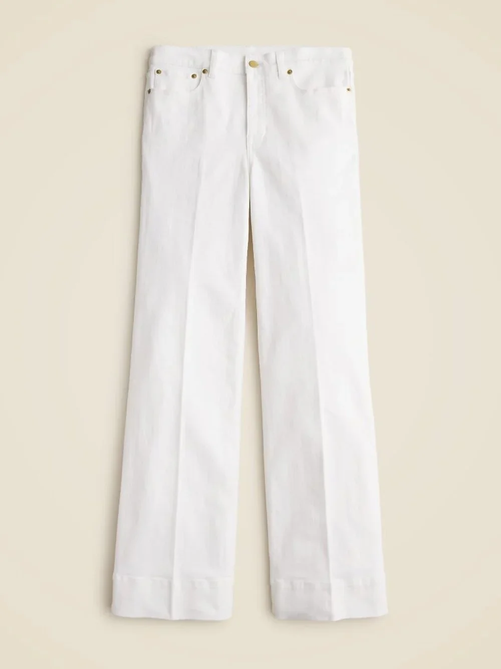 NWT J. Crew Womens Size 36 36x30 1/2 White High Rise Denim Trouser Jean NEW